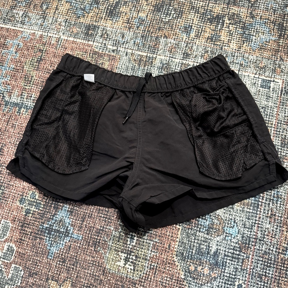 Patagonia Women Solid Black Barely Baggies 2.”Nylon Drawstring Shorts Sz S - Picture 8 of 10